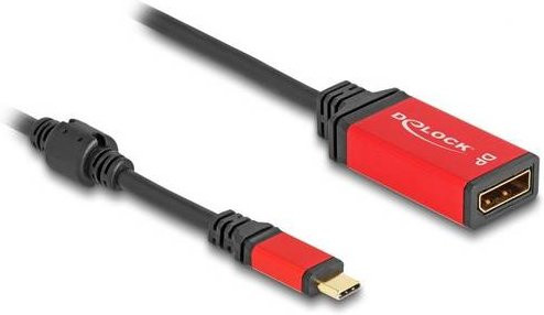 Delock 60052 USB-C auf DisplayPort Adapter Schwarz Rot - Bild 1