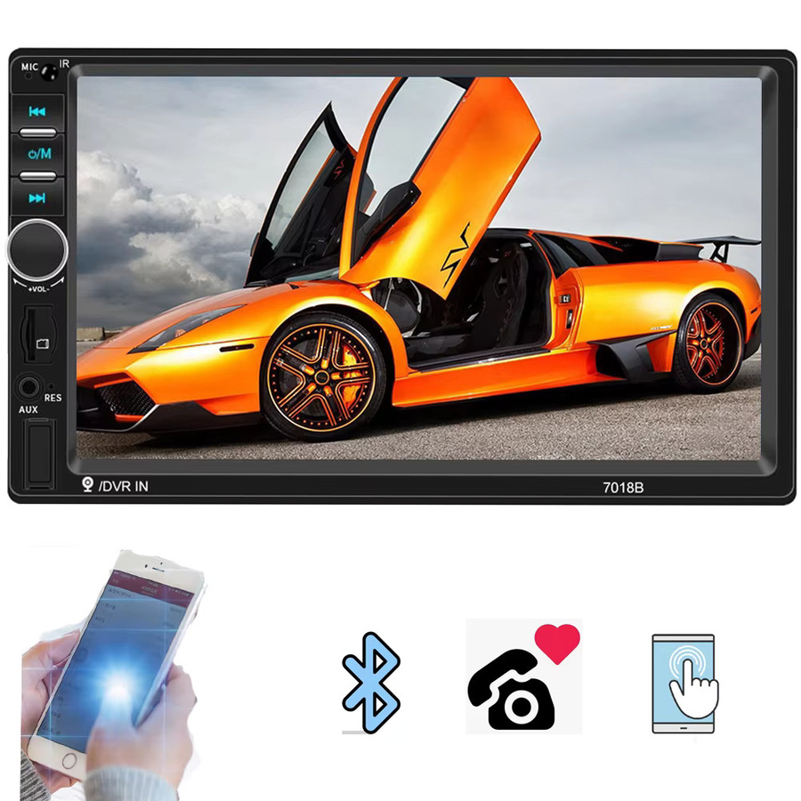 Podofo 2DIN Autoradio mit 7 Zoll Display, Bluetooth, Mirrorlink und EQ Multimedia Player in Schwarz - Bild 7
