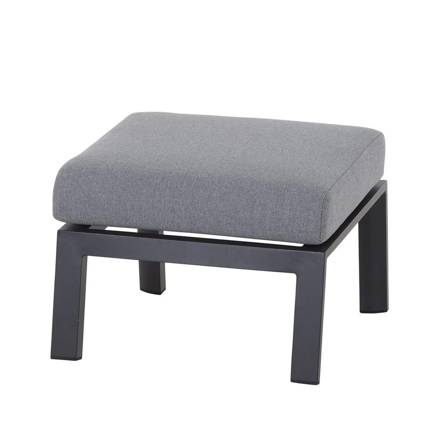 Siena Garden Loungehocker Valencia Anthrazit Matt mit Polstern B/T/H: 43 x 60 x 59 cm - Bild 2