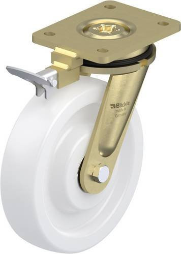Blickle Lenkrolle LS-SPO 200K-RI4 mit Feststeller in Weiß, Rad-Durchmesser: 200 mm, Tragfähigkeit: 1500 kg - Bild 1