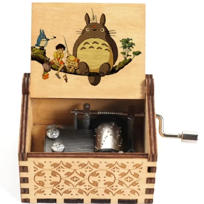 Bandai Studio Ghibli Totoro Spieluhr Figur, Holz, antik geschnitzt - Bild 3