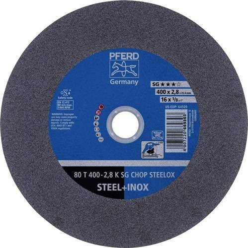 PFERD SG CHOP STEELOX Trennscheibe für Metallkreissägen für Stahl und Edelstahl, Farbe: grau, Durchmesser: 400 mm, Breite: 2,8 mm, Bohrung: 25,4 mm, 10 Stück - Bild 1