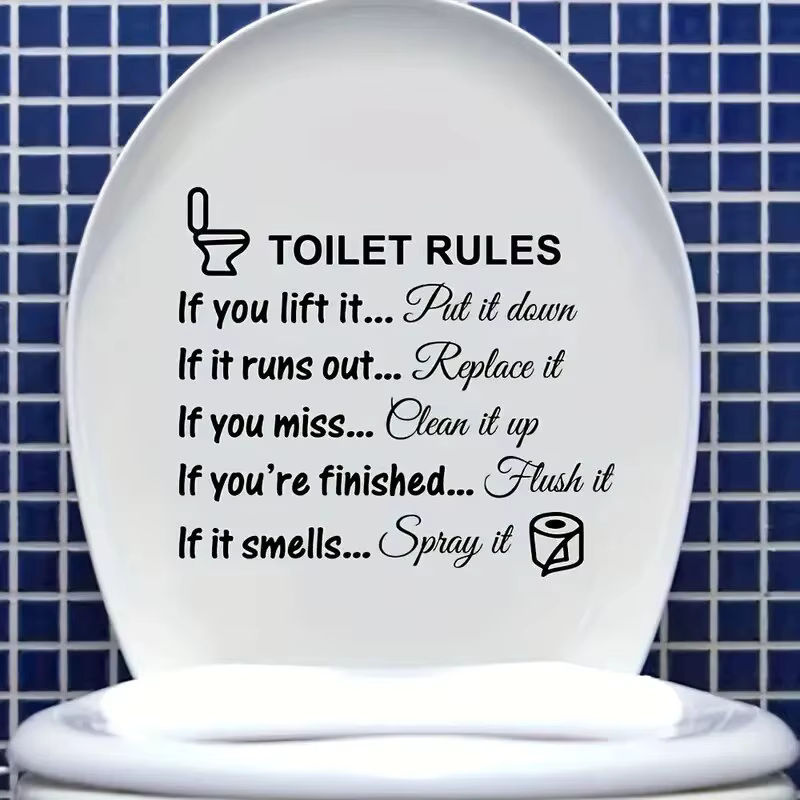 Selbstklebender Toiletten Aufkleber mit Pee Prompt Motiv zur Badezimmer Dekoration - Bild 2
