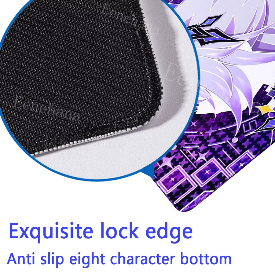 Eenehana XXL Mausmatte Honkai Star Rail Silver Wolf Anime Design Rutschfeste Schreibtischunterlage für PC Gaming, Multicolour - Bild 4