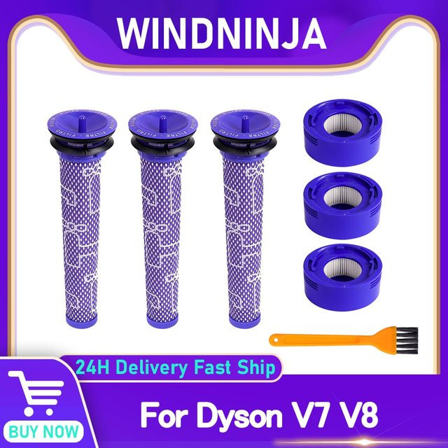 Dyson Ersatzteilset mit HEPA-Filter und Vorfilter für V7 V8 Absolute Animal Motorhead Akku-Staubsauger - Bild 1
