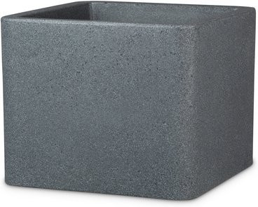 Scheurich Pflanzgefäß Quadro aus Kunststoff in Granitschwarz, Durchmesser: 30 cm, Höhe: 24 cm - Bild 1