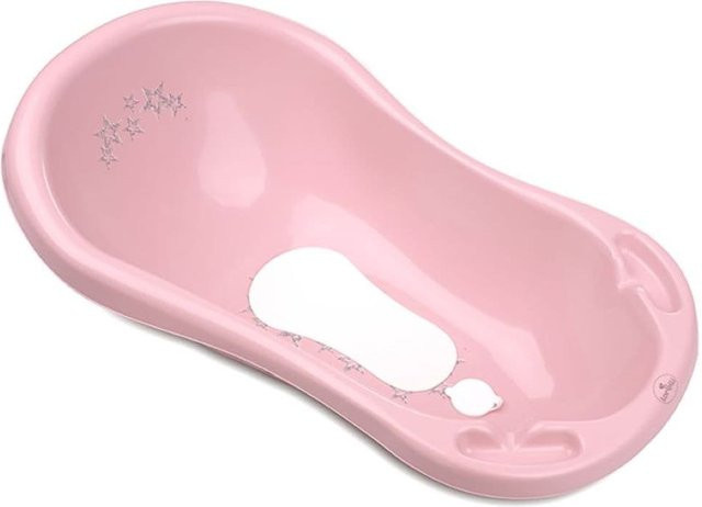 Lorelli Babybadewanne mit Wasserablauf und Ablagefächern in Pink, Breite: 84 cm - Bild 1