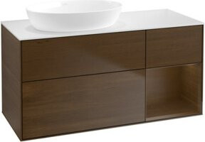 V&B Waschtischunterschrank Finion mit Wandbeleuchtung in Weiß, Breite: 120 cm, Tiefe: 50,1 cm, Höhe: 50,1 cm - Bild 1