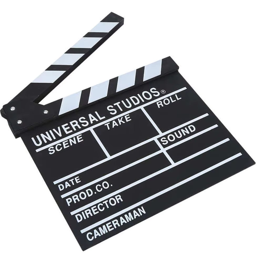 Regisseur-Clapperboard für Vlog-Aufnahmen und Filmproduktionen in Schwarz, Breite: 30 cm, Höhe: 27 cm - Bild 5