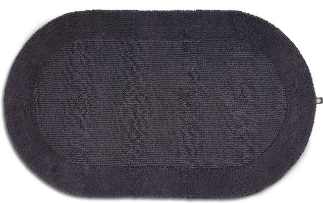 Badematte RHOMTUFT EXQUISIT aus Baumwolle, grau, B: 130 cm, T: 70 cm - Bild 1