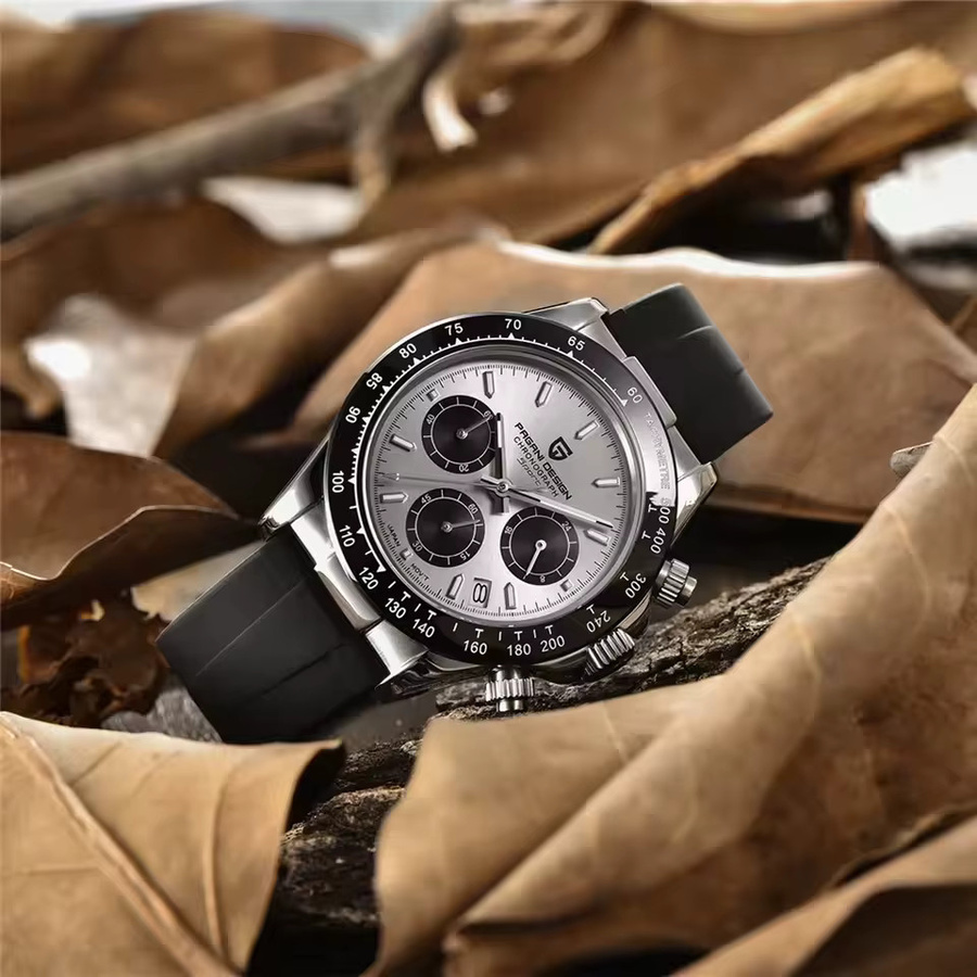 PAGANI DESIGN Chronograph, Quarz, Edelstahl, 40 mm, Schwarz, Herren - Bild 4