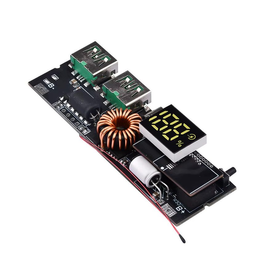Ziqqucu Powerbank DIY Motherboard Modulplatine mit 2-Wege Superschnellladen in Schwarz - Bild 2
