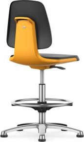 Bimos Arbeitsdrehstuhl Labsit mit Skintec-Polster und Fußring, orange/schwarz, B: 45 cm, T: 42 cm, H: 52 - 77 cm - Bild 1