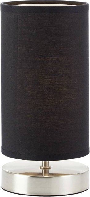 Brilliant Tischleuchte Claire in Schwarz und Nickel Matt aus Metall und Stoff mit E14 Fassung, Höhe: 25,5 cm, Durchmesser: 12 cm - Bild 1