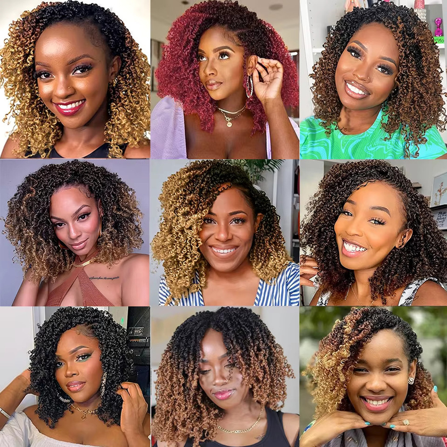 BEWILL Yanky Twist Crochet Braids, synthetisches Haar, 8-12 Zoll - Bild 5
