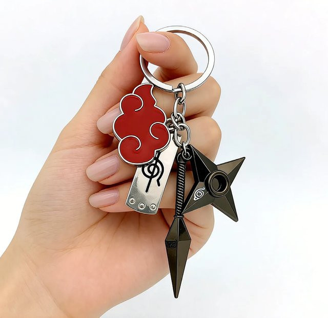Naruto Akatsuki Organisation Metallanhänger, Unisex - Bild 1