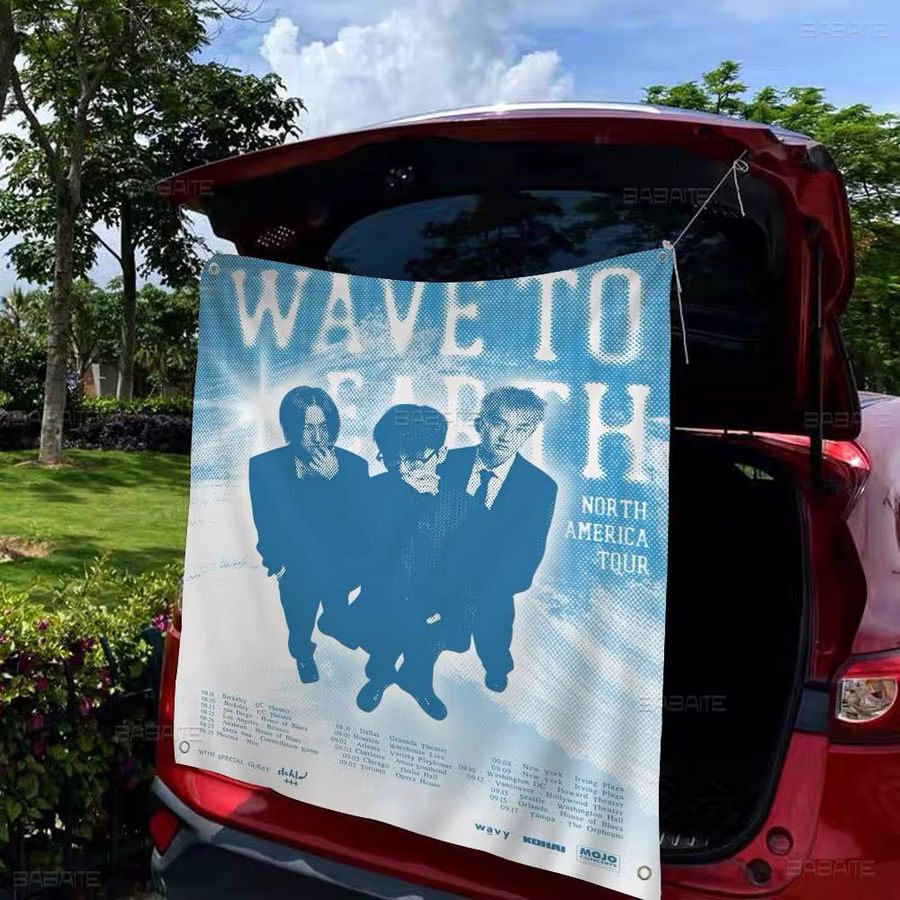 Potdemiel W-Wave To Earth Summer Flows Werbefahne für kommerzielle Werbung und Partys, rechteckig, hängend - Bild 3