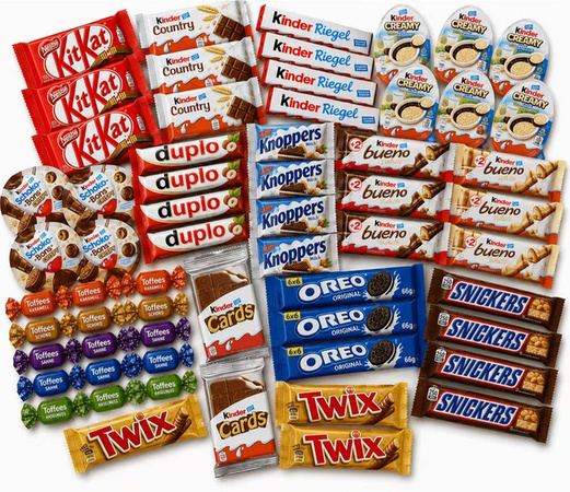 Ferrero Schokoladenbox mit Schokoriegeln & Süßigkeiten über 40 Stück