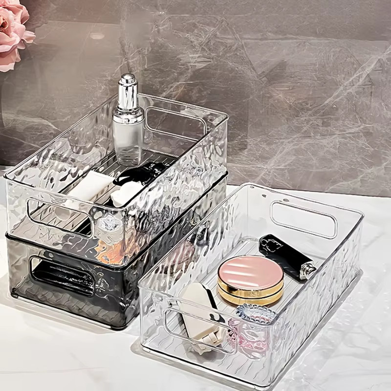 Stapelbare Acryl-Aufbewahrungsbox für Kosmetik und Schönheitsprodukte, transparent - Bild 3
