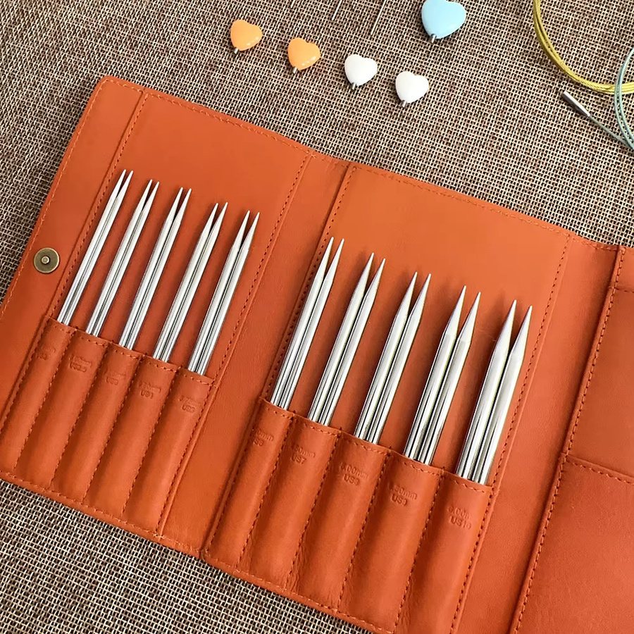 Lotus Garns PAMIR 5 Set mit 10 Paar austauschbaren Rundnadeln aus Metall, Nadellänge: 11,5 cm - Bild 3