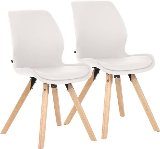 CLP Esszimmerstuhl 2er Set Luna gepolsterte Polsterstühle mit Rückenlehne für Esszimmer und Wohnzimmer - Bild 1