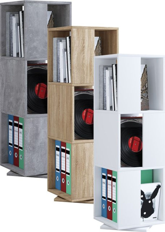 VCM Drehregal Stifta XL in Weiß, B/T/H: 34 x 34 x 109 cm - Bild 4