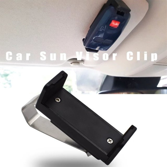 KUANGZIPENG Universeller Auto-Sonnenblenden-Clip-Halter für Garagentor-Fernbedienungen in Schwarz, passend für 47-68mm - Bild 1
