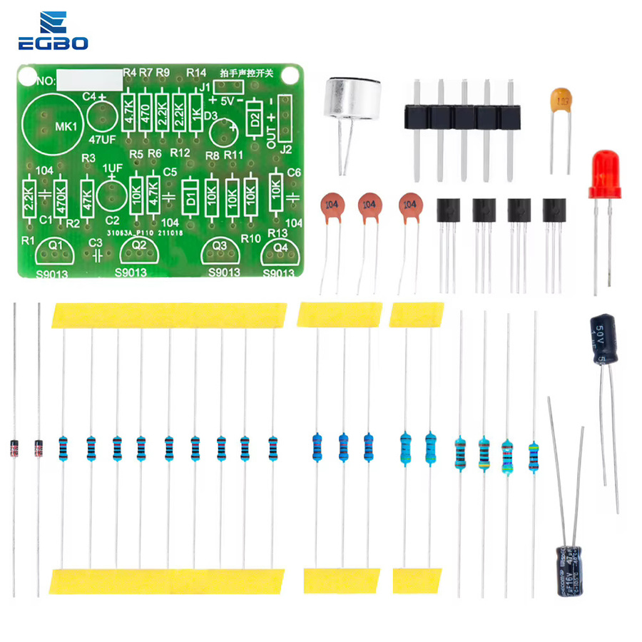 Egbo DIY Elektronik-Bausatz für akustischen Klappschalter mit Schallsensor und integriertem PCB-Modul - Bild 2