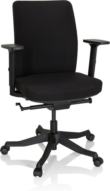 hjh OFFICE Profi Bürostuhl SENATOR mit Armlehnen und Rollen aus Stoff, höhenverstellbar - Bild 1