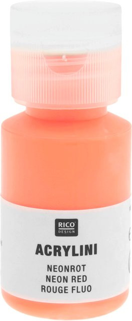 Rico Design Acrylini Acrylfarbe Neonrot - Bild 1