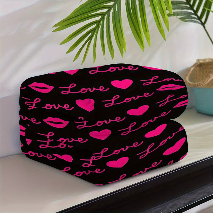 VIKAMA Kuscheldecke mit Rosenmuster in Rot für Schlafzimmer und Sofa als Geschenk für Paare - Bild 4