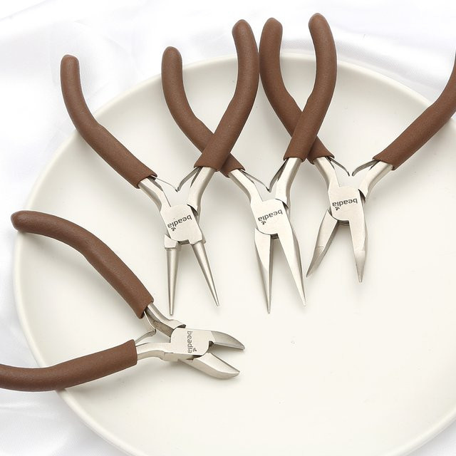 Beadia Schmuckzangen-Set mit Rundzange und Drahtschneider aus Metall für handgefertigten Schmuck - Bild 1