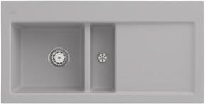 Villeroy & Boch Spüle Subway CeramicPlus in Grau mit Ablaufgarnitur und Handwaschbecken, Breite: 60 cm - Bild 1