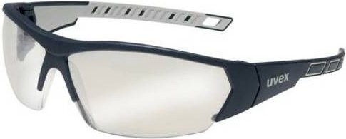 Uvex i-works Schutzbrille mit Silberspiegel-Tönung 53% und UV400 Schutz in Grau und Schwarz nach EN 166 und EN 172 - Bild 1