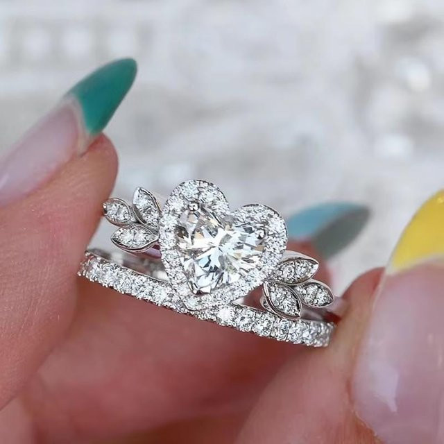 Huitan Mode Ringe Set, Zirkonia, Kupfer, Schwarz, Damen - Bild 1