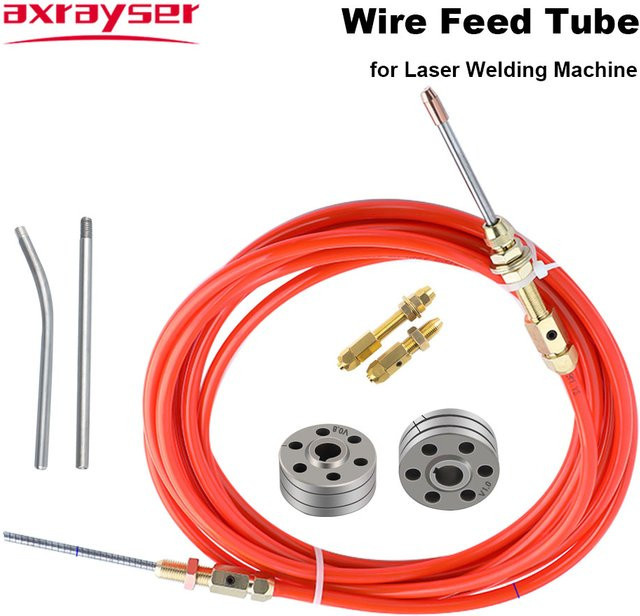 Axrayser SUP Draht Zuführung Rohr Guide aus Aluminium in Rot, 5m Länge für Laser Schweißmaschinen und automatische Draht Feed Maschinen - Bild 1