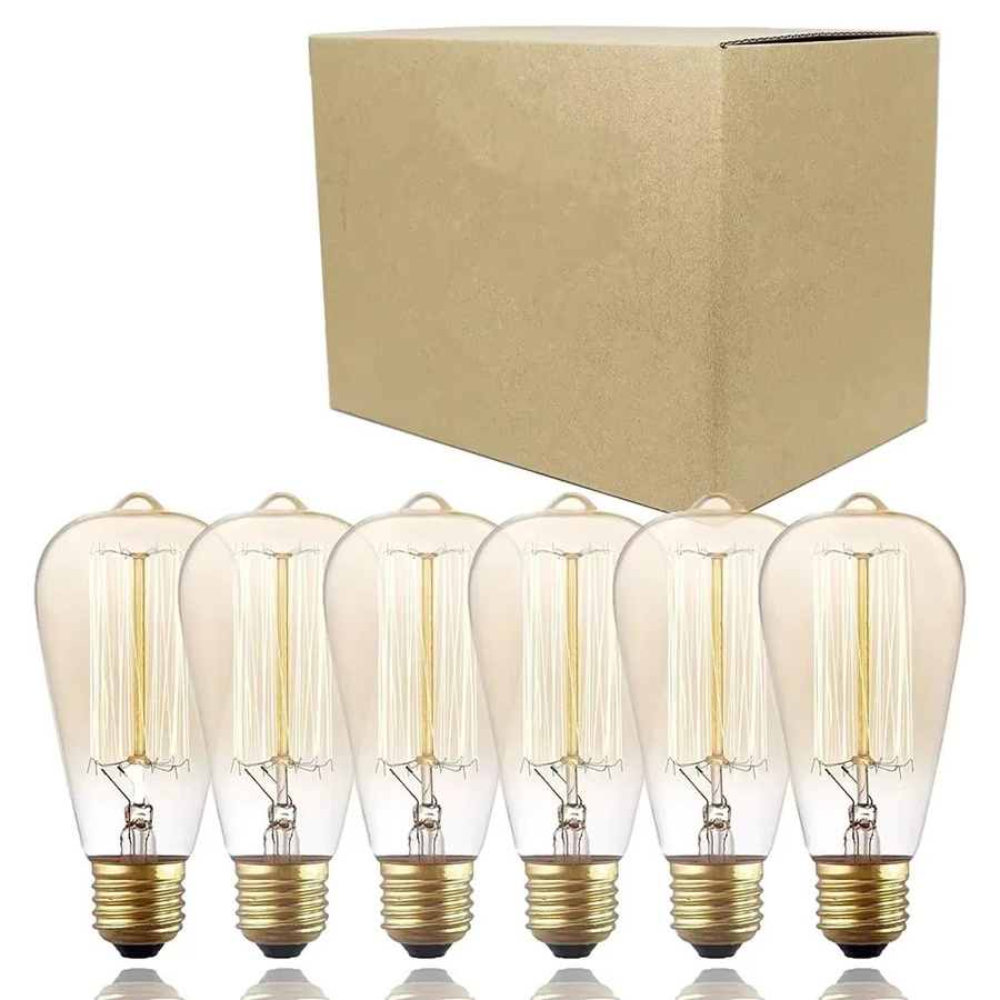 JOYINLED Vintage Edison LED-Glühbirnen ST64, E27, Warmweiß, Dimmbar, 40W, Transparent - Bild 2