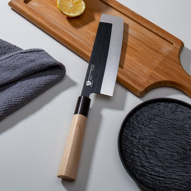 WILDMOK Nakiri-Messer aus deutschem Edelstahl mit traditionellem Holzgriff, Silber, Länge: 17,78 cm - Bild 1