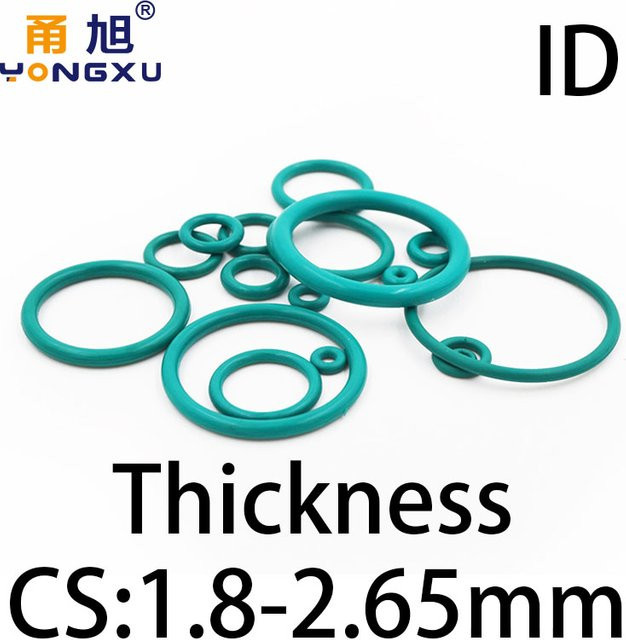 YONGXU O-Ring Dichtung aus Fluorkautschuk FKM mit einer Dicke von 1,8/2,65 mm in Schwarz - Bild 1