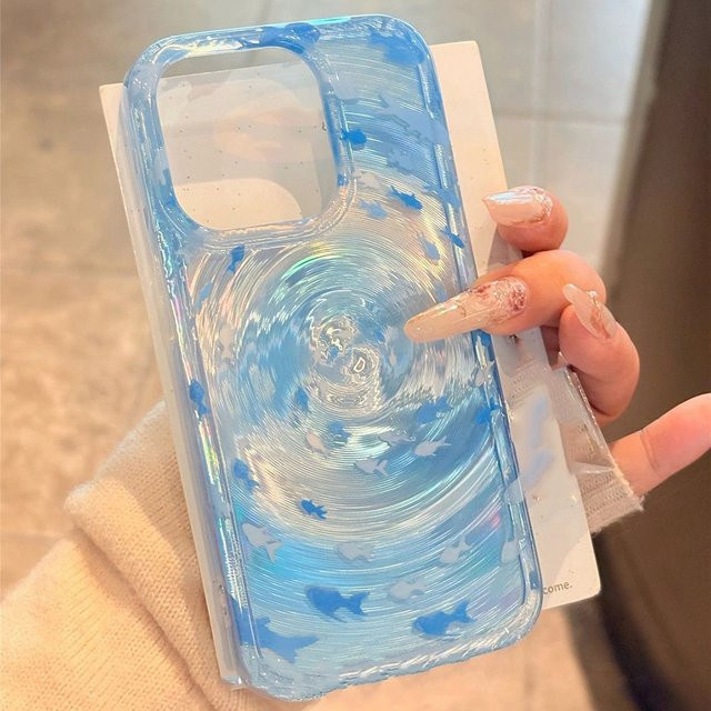 Stoßfeste Silikon-Handyhülle mit Laser-Vortex-Design für iPhone 11 bis iPhone 17 Pro Max von AKABEILA - Bild 1