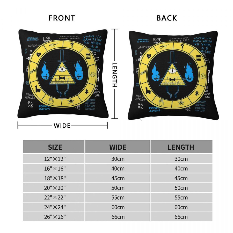 Dekorativer Kissenbezug Bill Cipher von Green Harvest in Multicolour, Materialmix aus Polyester, Leinen und Samt, B/T: 18 x 18 cm - Bild 6