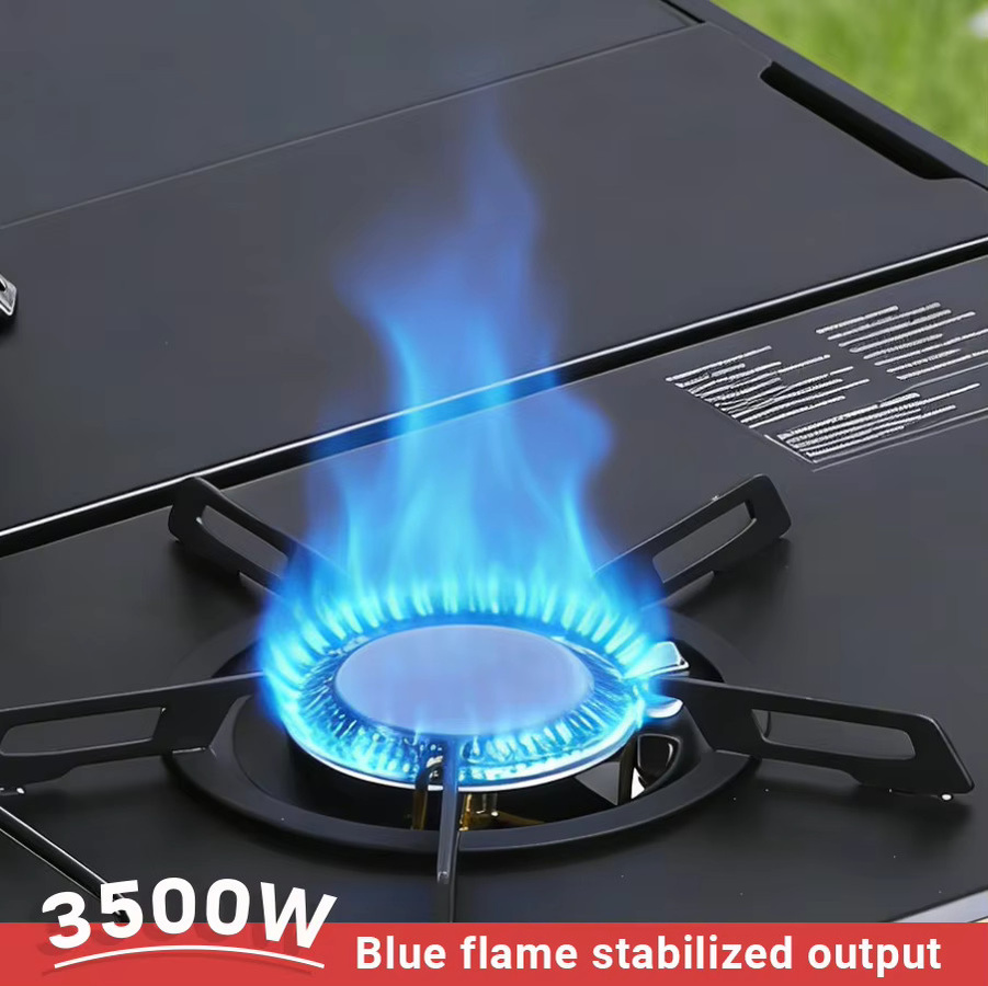 Pandatour Camping IGT Gasherd One-Unit mit One Click Ignition, tragbarer Desktop-Klappherd für Wandern und Camping, Schwarz, B/T/H: 36 x 25 x 13 cm - Bild 3