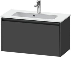Duravit Waschtischunterschrank Ketho.2 Compact in Graphit matt mit einem Auszug, wandhängend, B/T: 81 x 39 cm - Bild 1