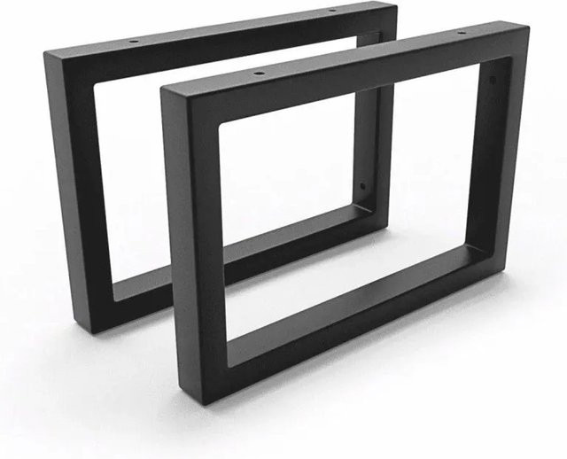 HEVVA Waschtischhalterung RHEIN 2er Set Schwarz matt aus Metall, Höhe: 20 cm, Tiefe: 30 cm - Bild 1