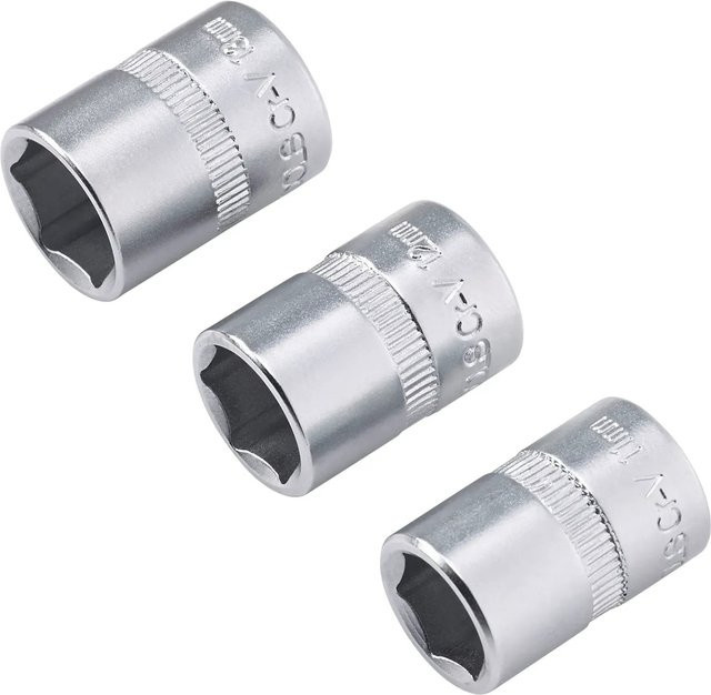 LUX-TOOLS Steckschlüssel Satz Comfort 3-teilig 11-13 mm aus Chrom-Vanadium in Silber - Bild 1