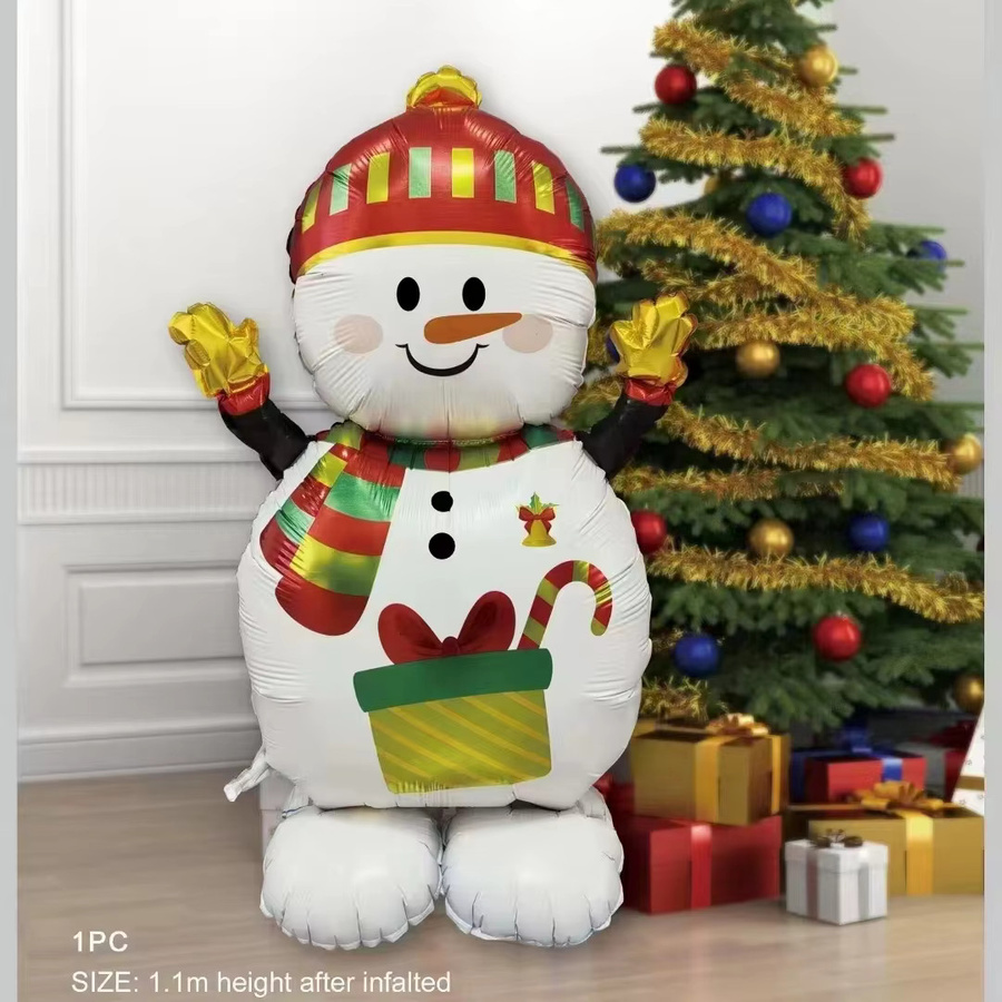 KUKUZHU Weihnachtsbaum Ständer Sockel mit Santa Claus, Schneemann und Elch Luftballons in Multicolor für deine Weihnachtsdekoration - Bild 2