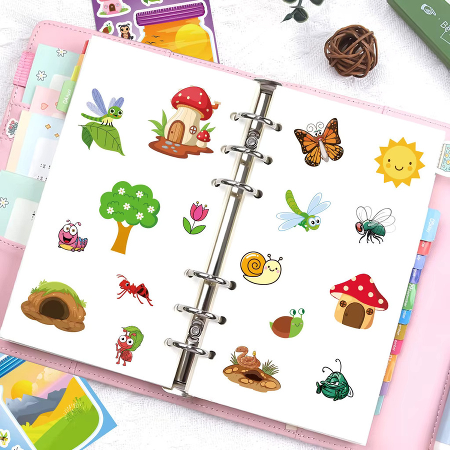 Cartoon-Puzzle-Aufkleber, Tiermotiv, 8-teiliges Set, Bunt / Mehrfarbig - Bild 3