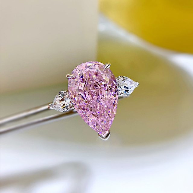 choucong Ring, 925 Silber, Moissanit, Diamant, Damen - Bild 1