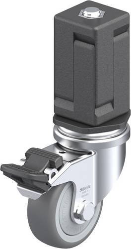 Blickle Lenkrolle LRA-TPA 50KF-FI-EV07 mit Feststeller in Grau und Silber, Rad-Durchmesser: 50 mm, Tragfähigkeit: 50 kg - Bild 1