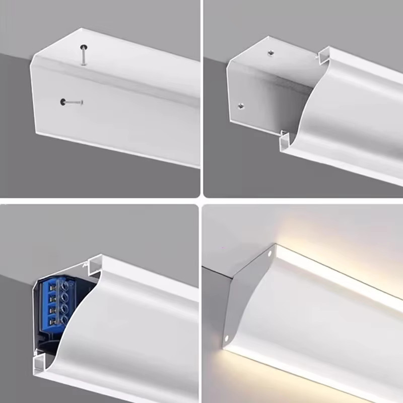 Khelse LED-Profil aus Aluminium für die Oberflächenmontage mit Diffusor in Weiß und warmweißem Licht - Bild 3
